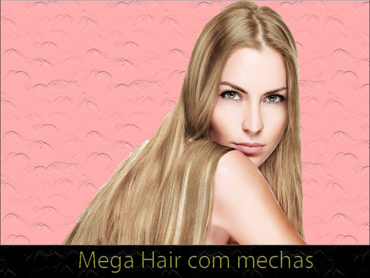 Mega Hair com mechas