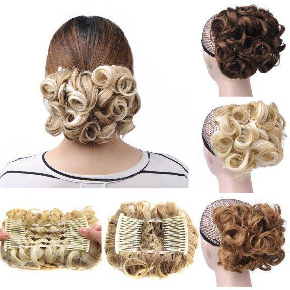 Aplique de cabelo para coque