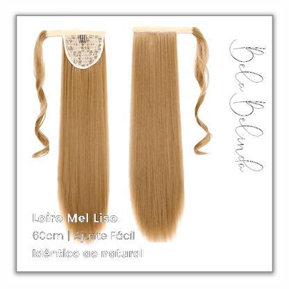 Bela Belinda Liso / 60cm Rabo-De-Cavalo Loiro Mel Entrega Rápida